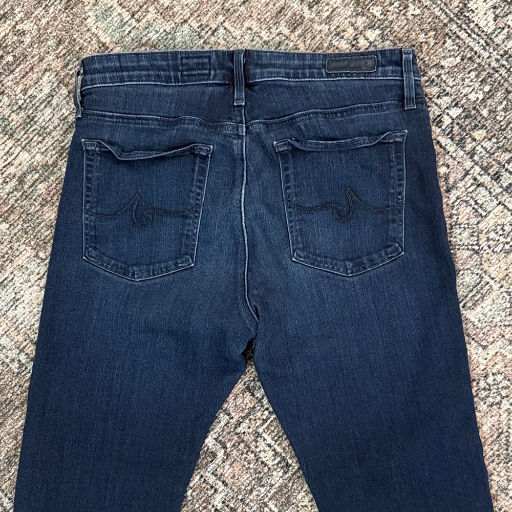 AG Adriano Goldschmied Dark Blue The Farrah Skinny Jeans Highrise - Picture 6 of 8